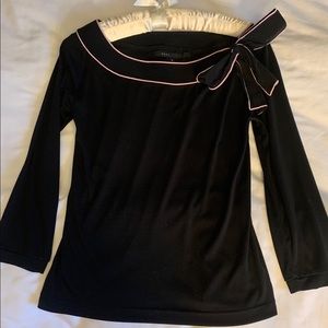 Marc Jacobs black top with bow size small